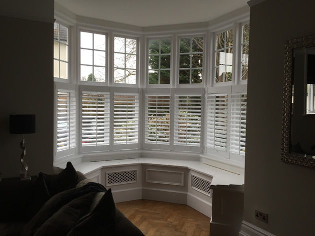 Bay Window Shutters For Home In Thames Ditton London Shutters London
